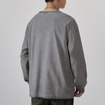 Sweatshirt with Logo Print // Gray (XS)