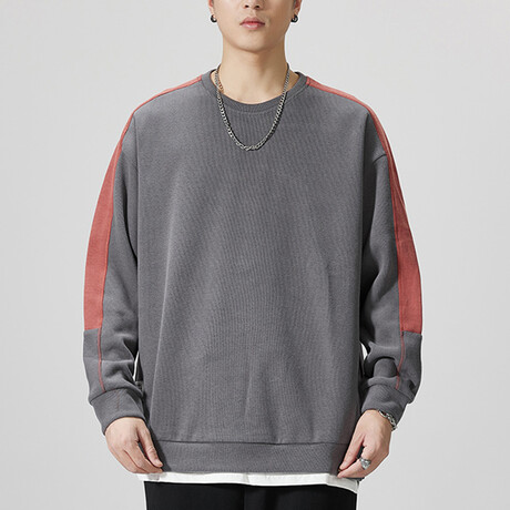 Sweatshirt // Dark Gray + Red Stripes (XS)