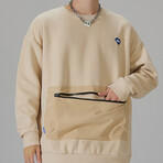 Sweatshirt Front Zip Pocket // Apricot (XS)