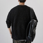 Sweater // Black + Multicolor Dots (M)