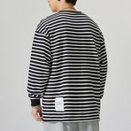 Sweatshirt // Black + White Stripes (XS)