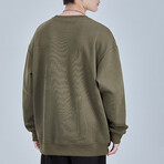 Sweatshirt Front Zip Pocket // Army Green (XS)