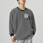 Sweatshirt // Black + White Stripes (XS)