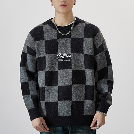 Sweater // Black + Gray Checkered (XS)