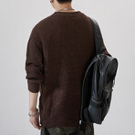 Sweater // Brown + Multicolor Dots (XS)