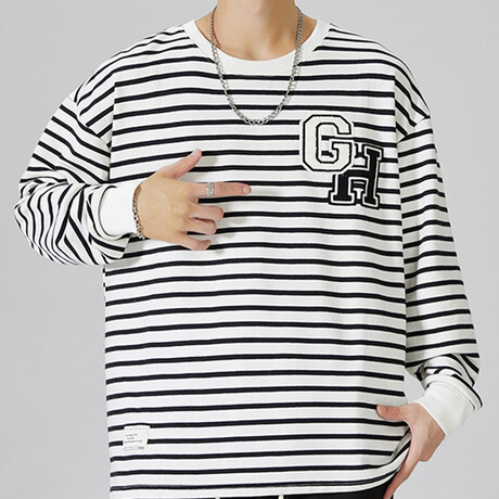 Sweatshirt // Black + Black Stripes (XS)