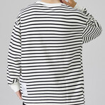 Sweatshirt // Black + Black Stripes (XS)
