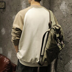 Sweatshirt // Apricot + Army Green Sleeves (XS)