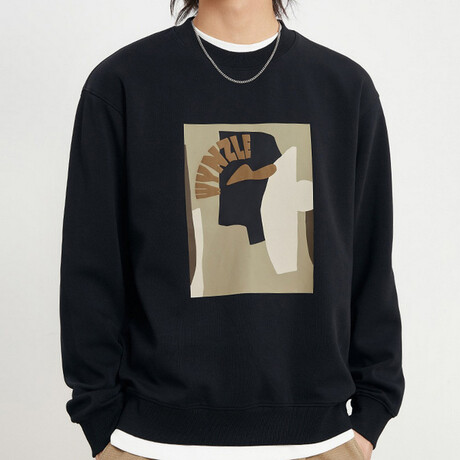 Graphic Sweatshirt // Black + Multicolor (XS)