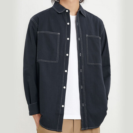 Shirt Jacket // Dark Blue (XS)
