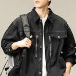 Denim Utility Jacket // Black (XS)