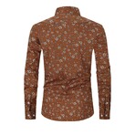 Floral Long Sleeve Button Up // Earthy Yellow (L)