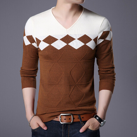 AVNS-18 // V-Neck Sweaters // Multi-Color (XS)