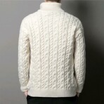 AWZC-001 Zip Up Cardigan // White (XL)