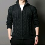 AWZC-002 Zip Up Cardigan // Black (L)