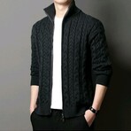 AWZC-002 Zip Up Cardigan // Black (L)