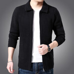 AWZC-005 Zip Up Cardigan // Black (M)