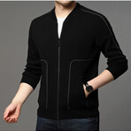 AWZC-016 Zip Up Cardigan // Black (3XL)