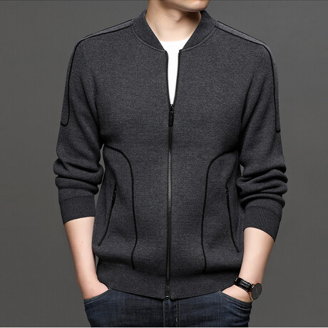 AWZC-014 Zip Up Cardigan // Grey (XS)