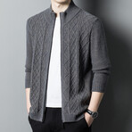 AWZC-020 Zip Up Cardigan // Grey (XS)
