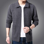 AWZC-008 Zip Up Cardigan // Grey (XS)