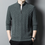 AWZC-021 Zip Up Cardigan // Grey (L)