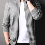 AWZC-012 Zip Up Cardigan // Light Grey (M)