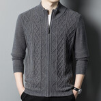 AWZC-020 Zip Up Cardigan // Grey (XS)