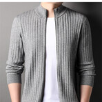 AWZC-012 Zip Up Cardigan // Light Grey (M)
