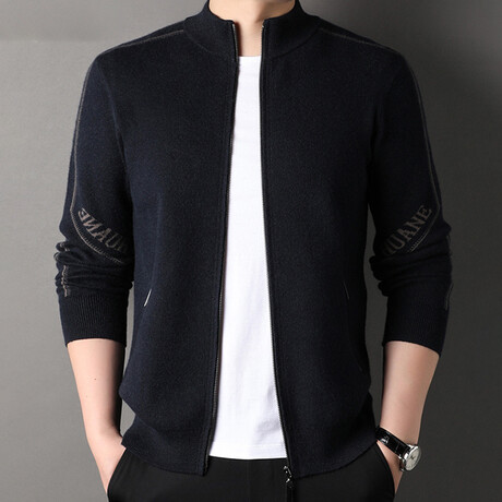 AWZC-018 Zip Up Cardigan // Black (XS)