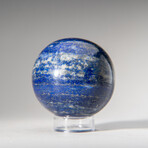Genuine Polished Lapis Lazuli Sphere with Acrylic Display Stand // 1.2 lbs