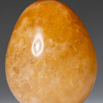 Genuine Polished Lemon Quartz Egg with Acrylic Display Stand // 3"// 420g