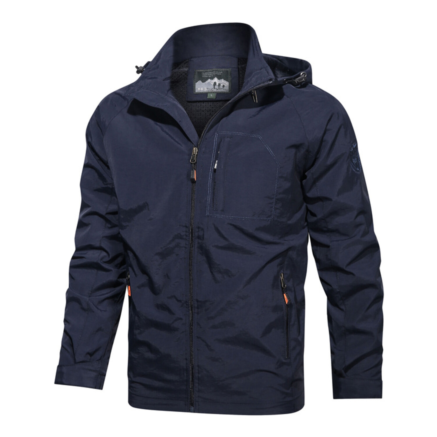 Outdoor Jacket with Hood // Navy Blue (XS) - LKSHE Jackets & Parkas ...