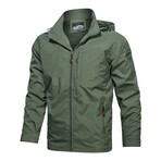 Outdoor Jacket with Hood // Army Green (M)