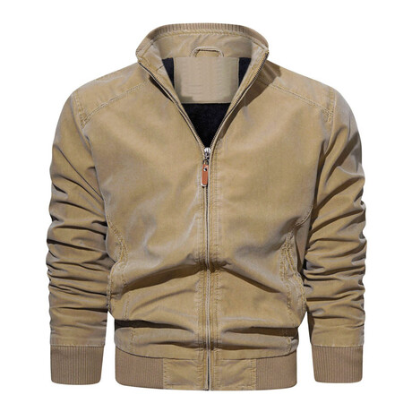 Bomber Jacket with Collar V1 // Khaki (XS)