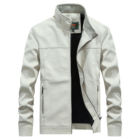 Leather Jacket // White (XS)