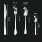 Cutlery Sets - 24pc with Cardboard gift Box (Silver)