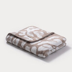 Leopard Throw (White / Beige)