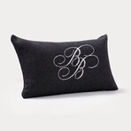 Bb Monogram Decorative Pillow (Black)