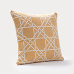Lattice Work Decorative Pillow (Yellow)