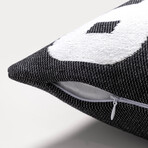 Geo Border Decorative Pillow (Black / White)