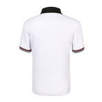 Rene Lion // Button Up Collar T-Shirt // White (XL)