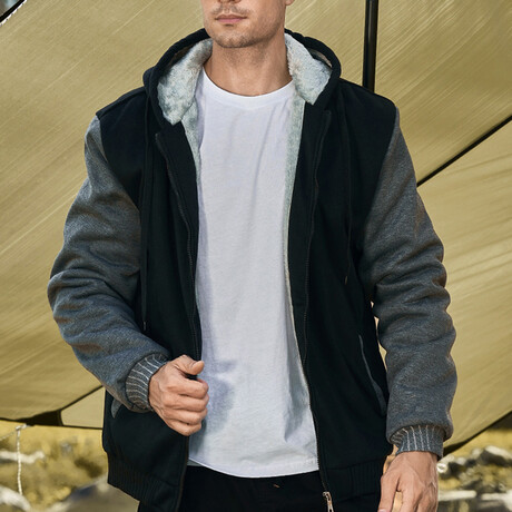Fleece Lined Jacket // Dark Gray (XS)