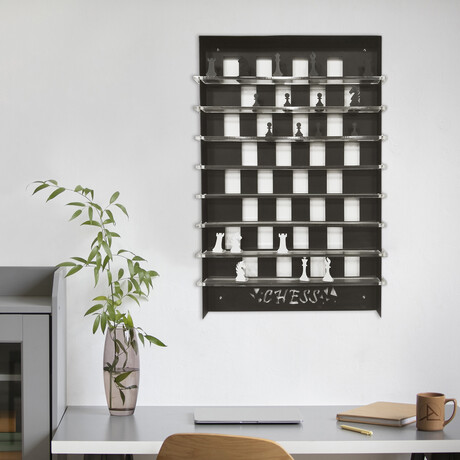 Vertical Chess Board Wall-Wounted Game