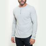 Knitted Henley T-Shirt // Heather (2XL)