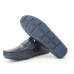 Penny Printed Loafers // Blue (Euro: 45)