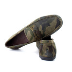 Penny Loafers // Green Camouflage Print (Euro: 42)