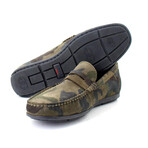 Penny Loafers // Green Camouflage Print (Euro: 42)