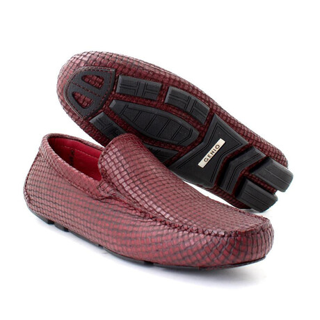 Textured Loafers // Red (Euro: 39)