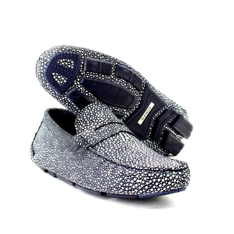 Penny Printed Loafers // Gray + White (Euro: 39)